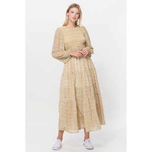 Freesia Floral Print Midi Dress